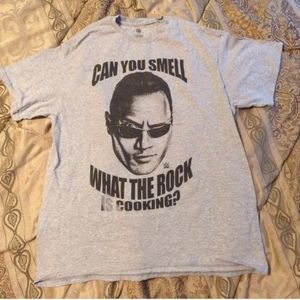 Vintage style WWF WWE the rock can you smell what the rock is cooking wrestling